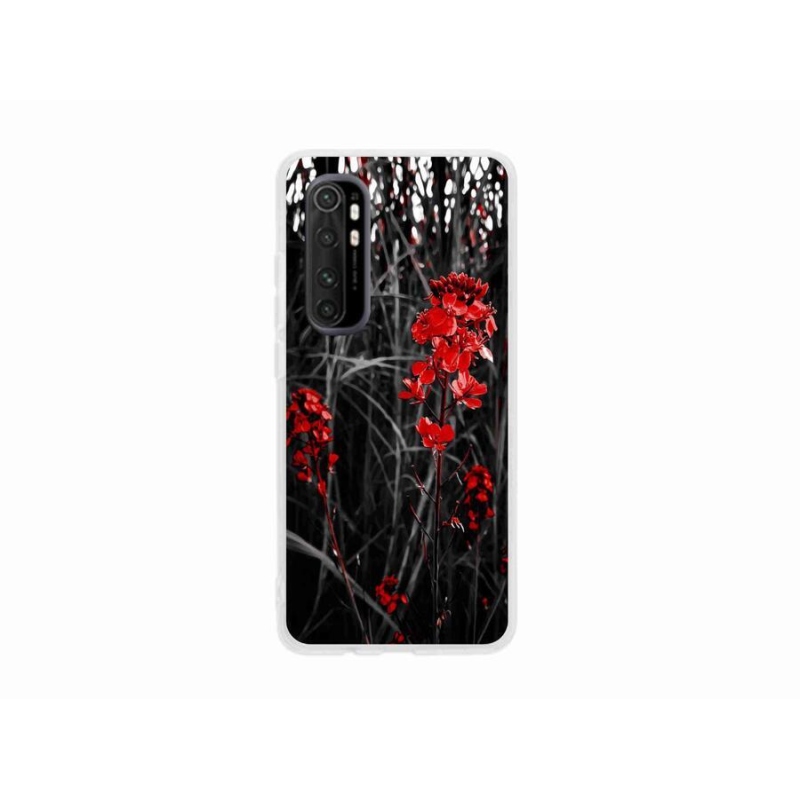 Gél borítás mmCase a Xiaomi Mi 10 Pro számára - piros növény