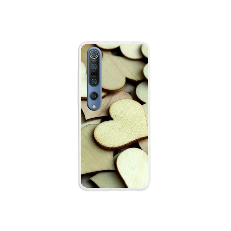Gél borítás mmCase a Xiaomi Mi 10 Pro számára - fából készült szívek