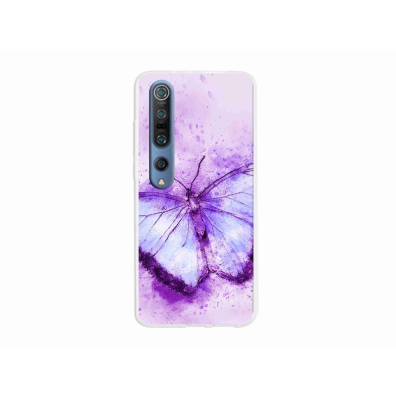 Gél borítás mmCase a Xiaomi Mi 10 Pro készülékhez - lila pillangó