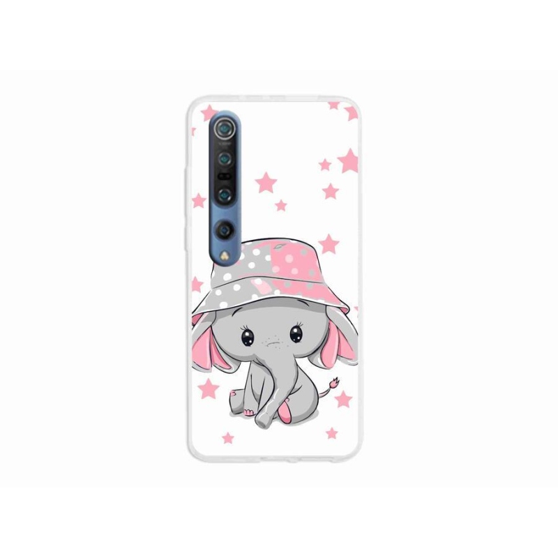 Gél borítás mmCase a Xiaomi Mi 10 készülékhez - rózsaszín elefánt