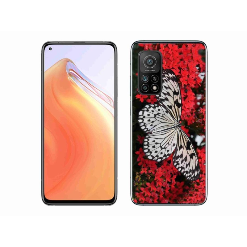 Gél borítás mmCase a Xiaomi Mi 10T 5G-hez - fekete és fehér pillangó 1