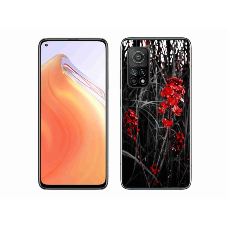 Gél borítás mmCase a Xiaomi Mi 10T 5G-hez - piros növényhez