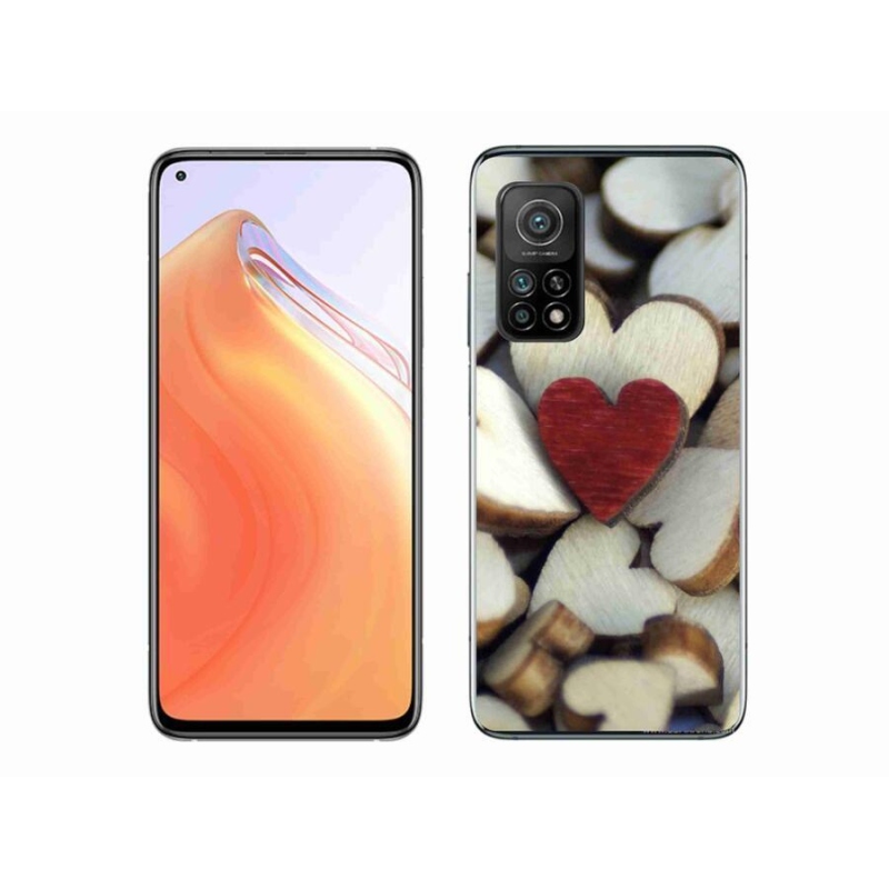 Gél borítás mmCase a Xiaomi Mi 10T 5G számára - gravírozott piros szív