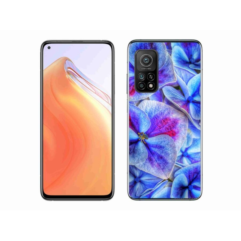 Gél borító mmCase a Xiaomi Mi 10T 5G-hez - kék virágok 1