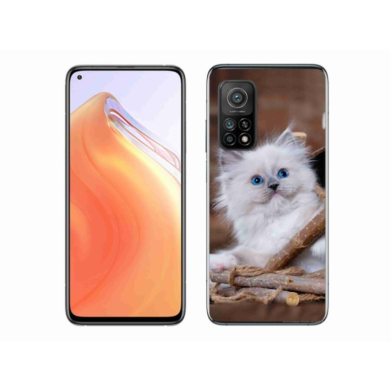 Gél borítás mmCase a Xiaomi Mi 10T Pro 5G-hez - fehér cica