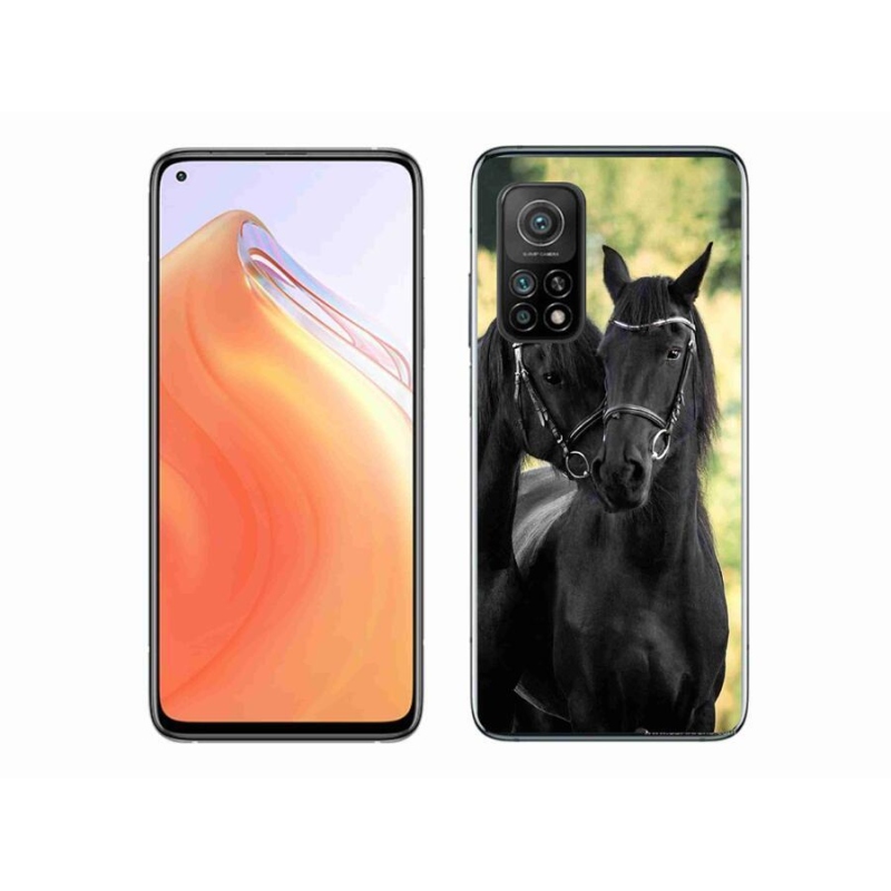 Gél borítás mmCase a Xiaomi Mi 10T Pro 5G számára - két fekete ló