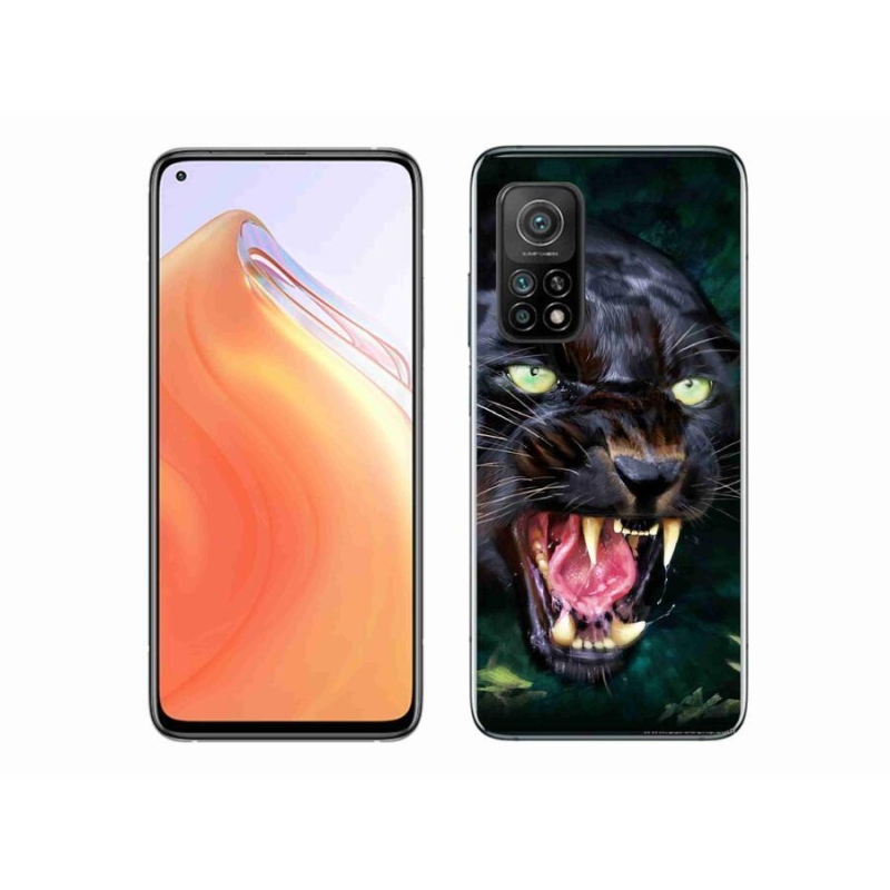 Gél borítás mmCase a Xiaomi Mi 10T Pro 5G számára - dühös fekete párduc
