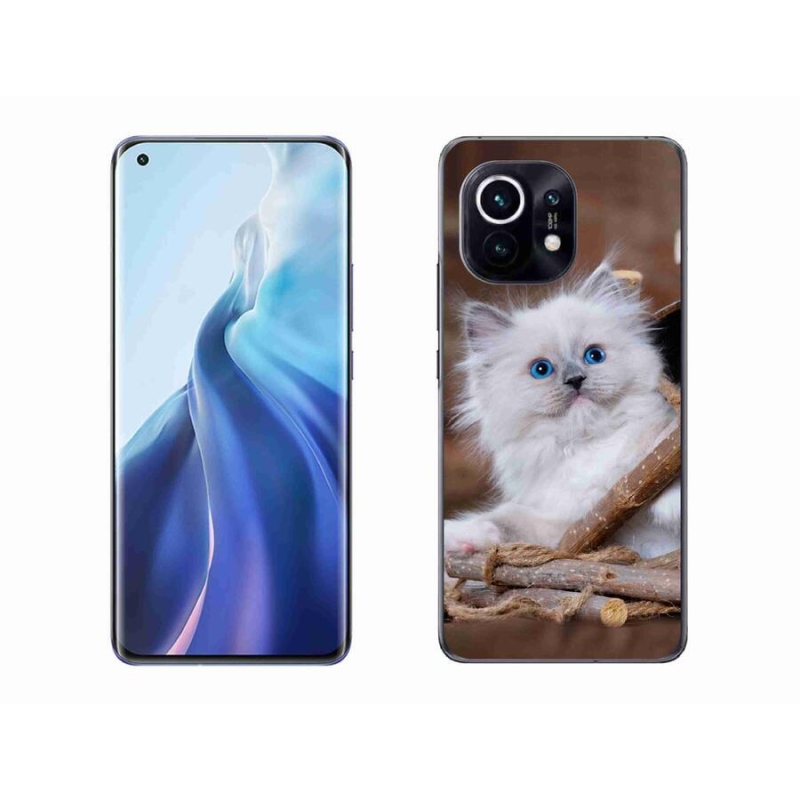 Gél borítás mmCase a Xiaomi Mi 11-hez - fehér cica