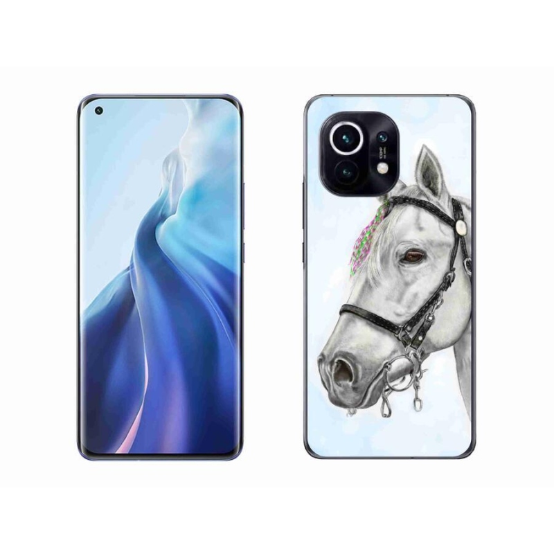 Gél borítás mmCase a Xiaomi Mi 11-hez - fehér ló 1