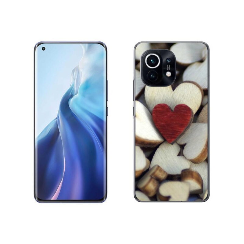 Gél borítás mmCase a Xiaomi Mi 11-hez - gravírozott piros szív