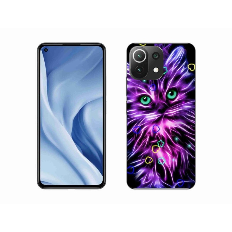 Gél borítás mmCase a Xiaomi Mi 11 Lite 4G/5G-hez - absztrakt macska