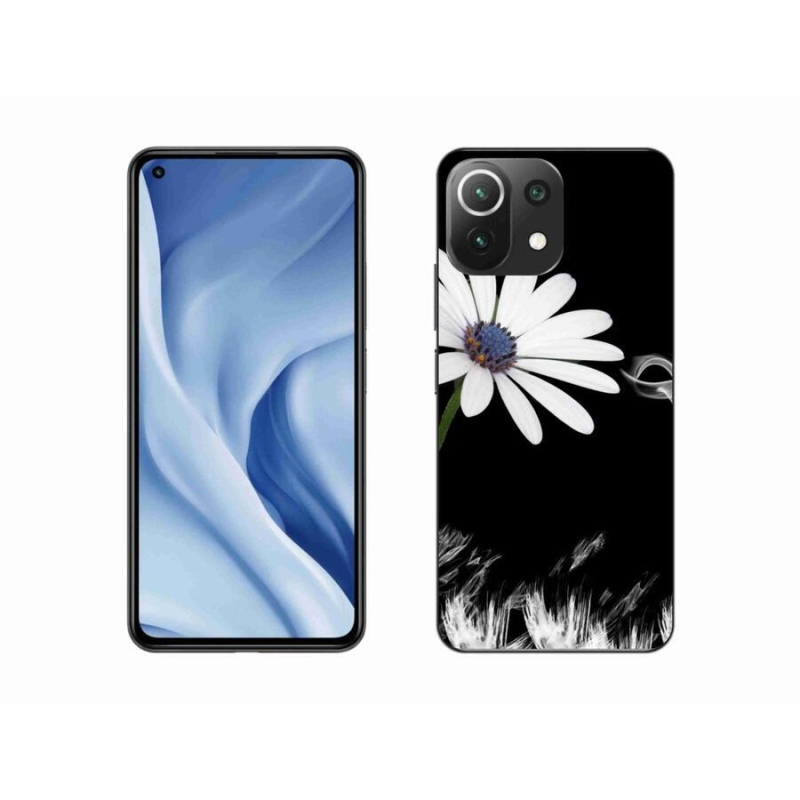 Gél borítás mmCase a Xiaomi Mi 11 Lite 4G/5G-hez - fehér virág