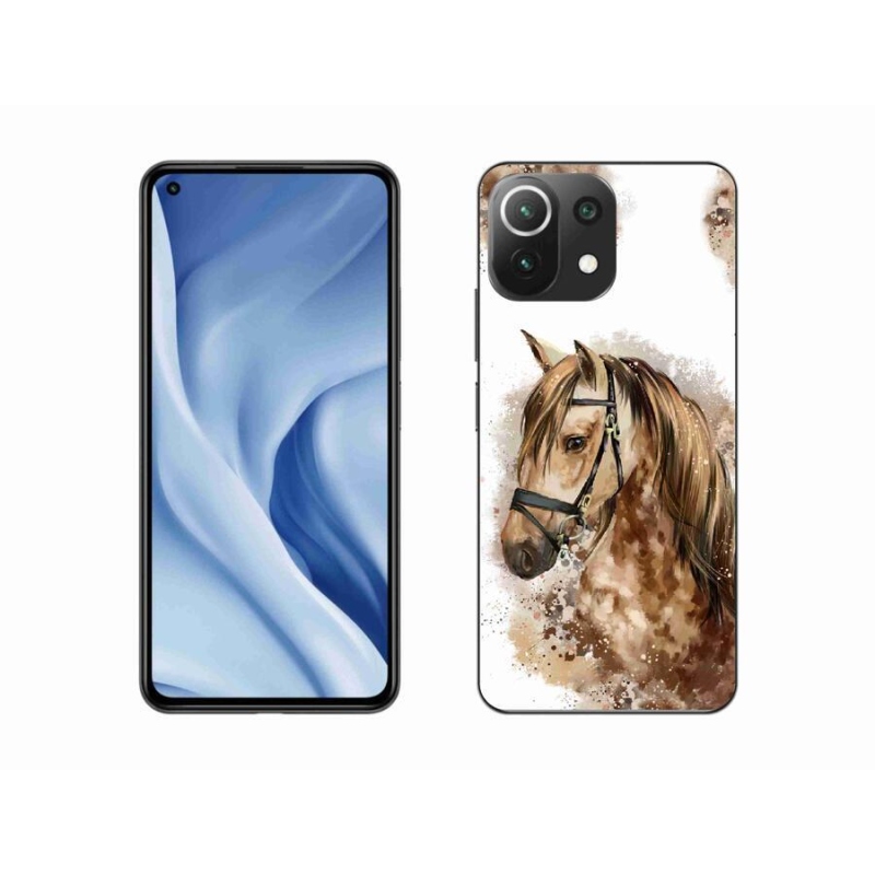 Gél borítás mmCase a Xiaomi Mi 11 Lite 4G/5G készülékhez - barna rajzfilm ló