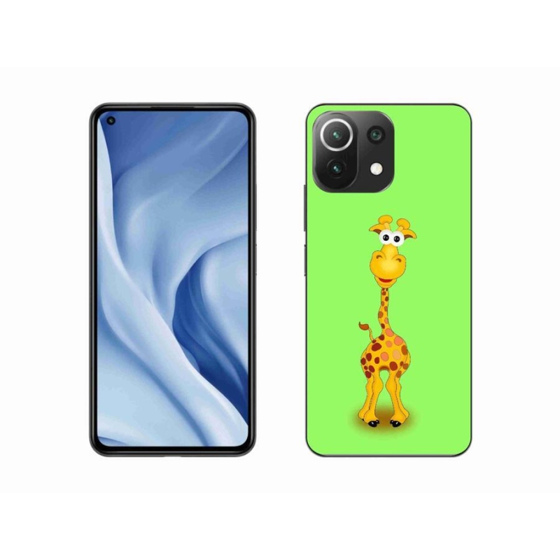 Gél borítás mmCase a Xiaomi Mi 11 Lite 4G/5G-hez - rajzfilm zsiráf