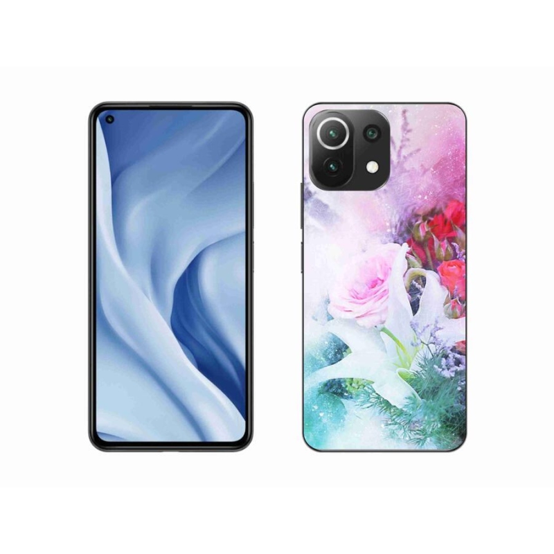 Gél borító mmCase a Xiaomi Mi 11 Lite 4G/5G-hez - virágok 4