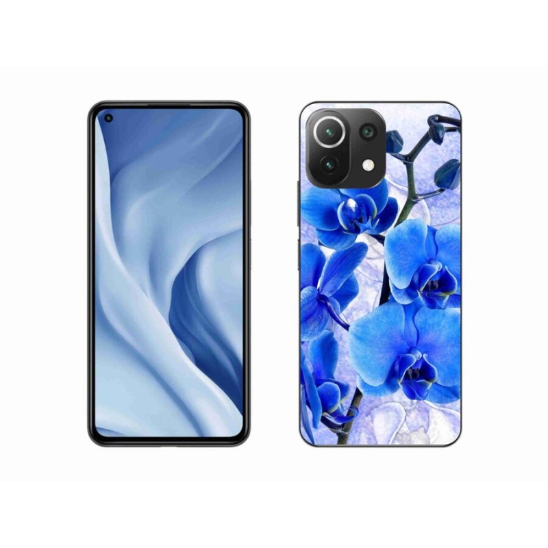 Gél borítás mmCase a Xiaomi Mi 11 Lite 4G/5G-hez - kék virágok