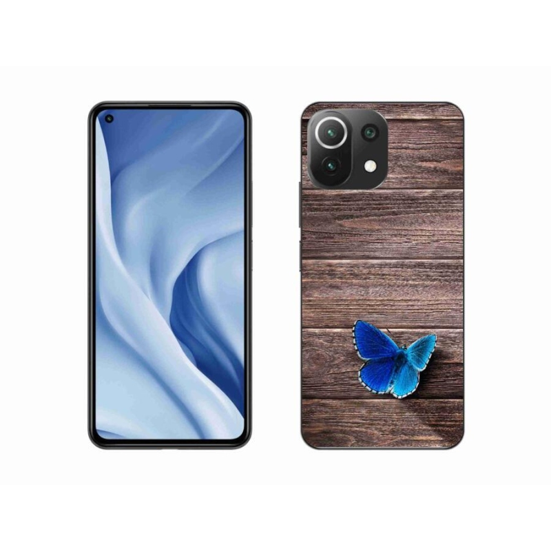 Gél borítás mmCase a Xiaomi Mi 11 Lite 4G/5G-hez - kék pillangó 1