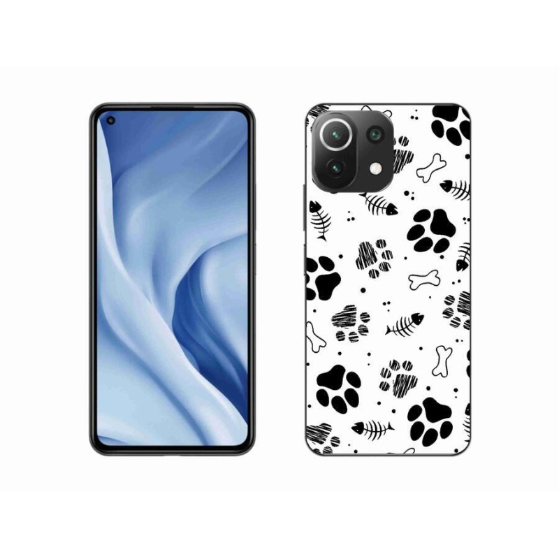 Gél borítás mmCase a Xiaomi Mi 11 Lite 4G/5G-hez - kutyamancsok 1