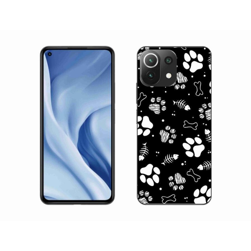 Gél borítás mmCase a Xiaomi Mi 11 Lite 4G/5G számára - kutyamancsok