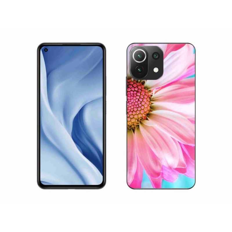 Gél borítás mmCase a Xiaomi Mi 11 Lite 4G/5G-hez - rózsaszín virág