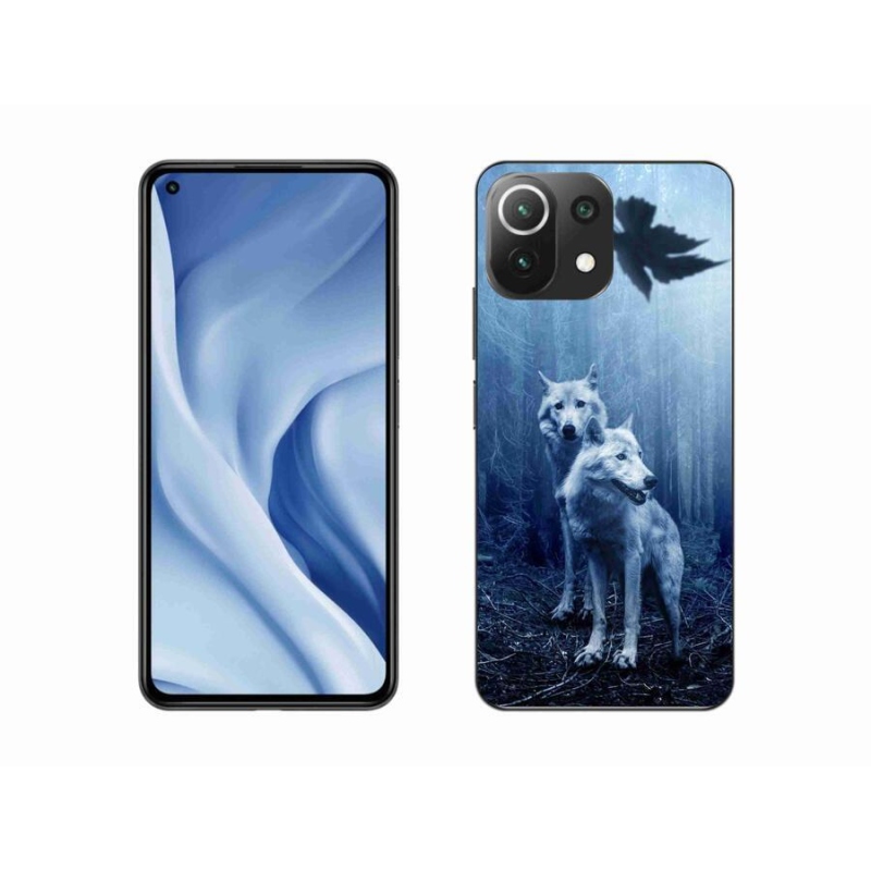 Gél borítás mmCase a Xiaomi Mi 11 Lite 4G/5G-hez - farkasok az erdőben
