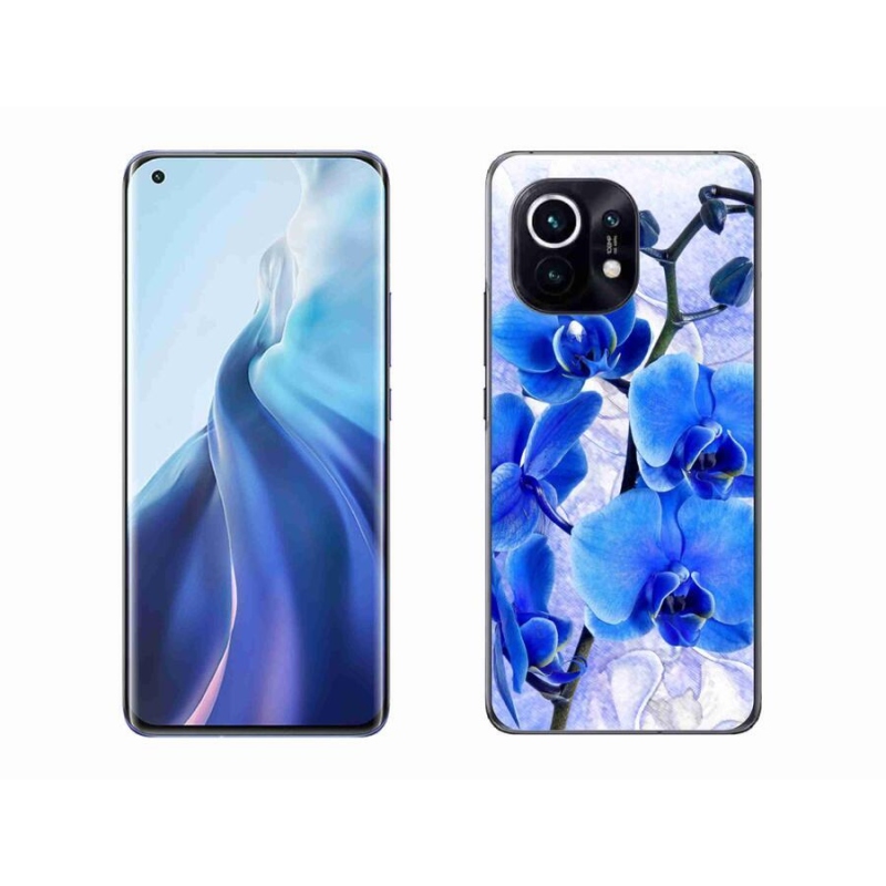 Gél borítás mmCase a Xiaomi Mi 11-hez - kék virágok