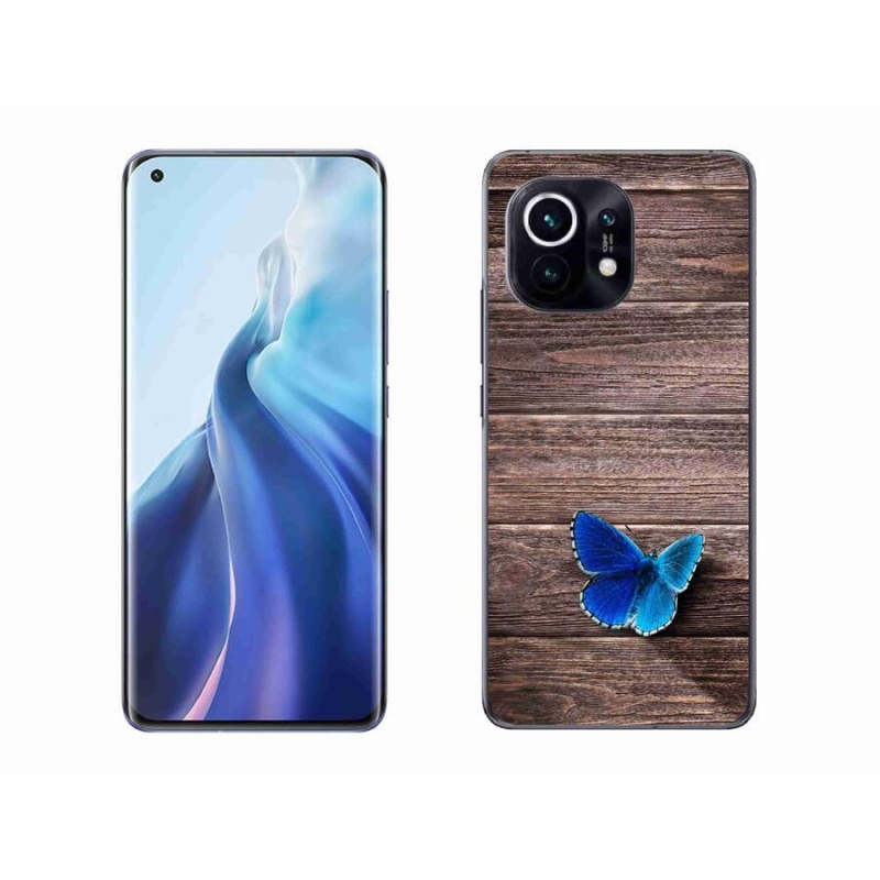 Gél borítás mmCase a Xiaomi Mi 11-hez - kék pillangó 1