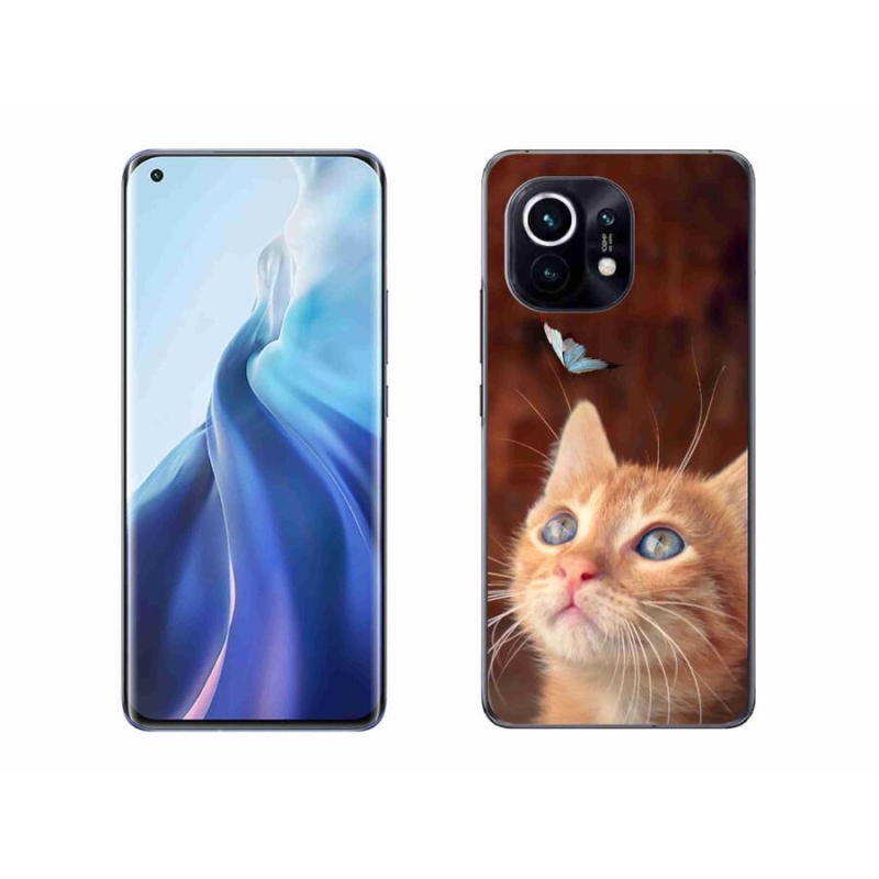 Gél borítás mmCase a Xiaomi Mi 11-hez - pillangó és cica