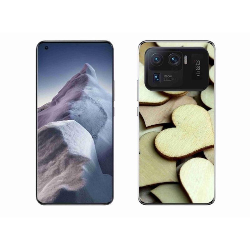 Gél borítás mmCase a Xiaomi Mi 11 Ultra számára - fából készült szívek