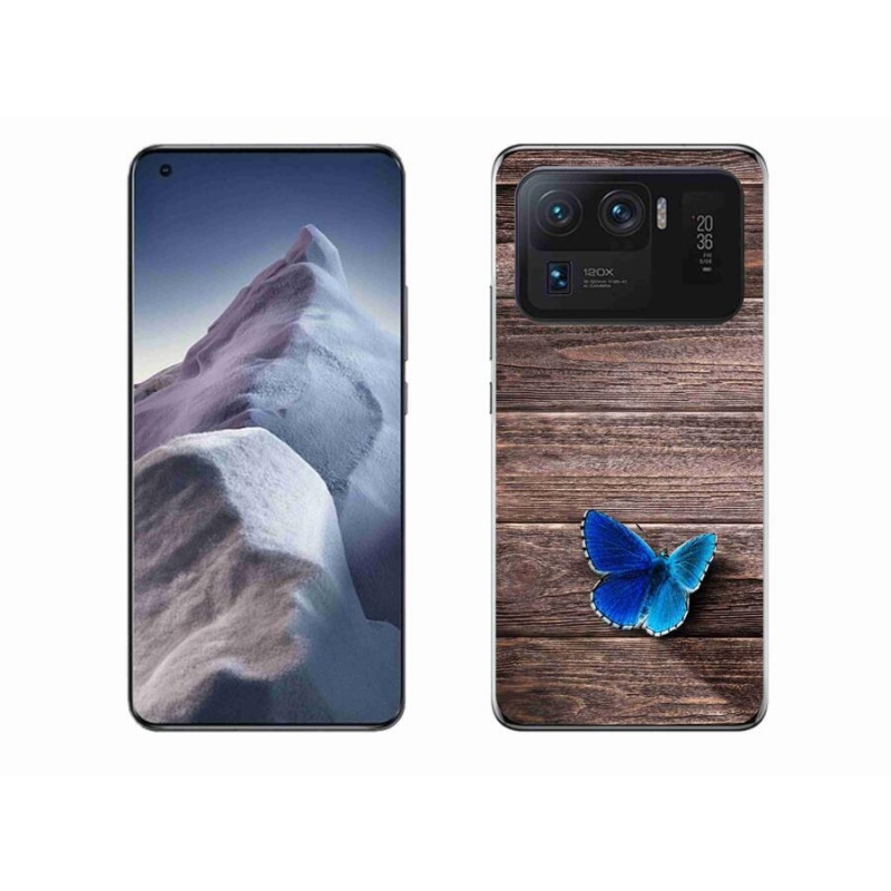 Gél borítás mmCase a Xiaomi Mi 11 Ultra számára - kék pillangó 1
