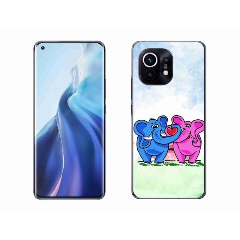 Gél borítás mmCase a Xiaomi Mi 11-hez - szerelmes elefántok