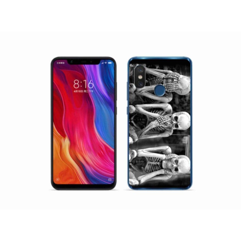 Gél borítás mmCase a Xiaomi Mi 8-hoz - csontvázak