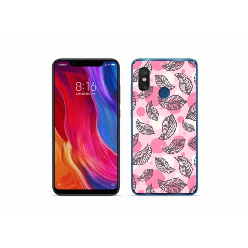 Gél borítás mmCase a Xiaomi Mi 8-hoz - rajzfilmes hulló levelek