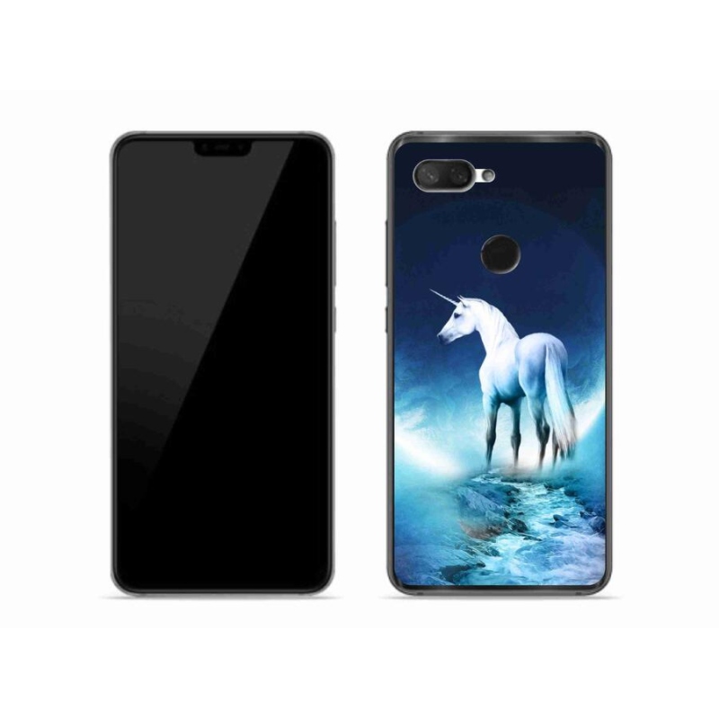 Gél borítás mmCase a Xiaomi Mi 8 Lite készülékhez - fehér egyszarvú