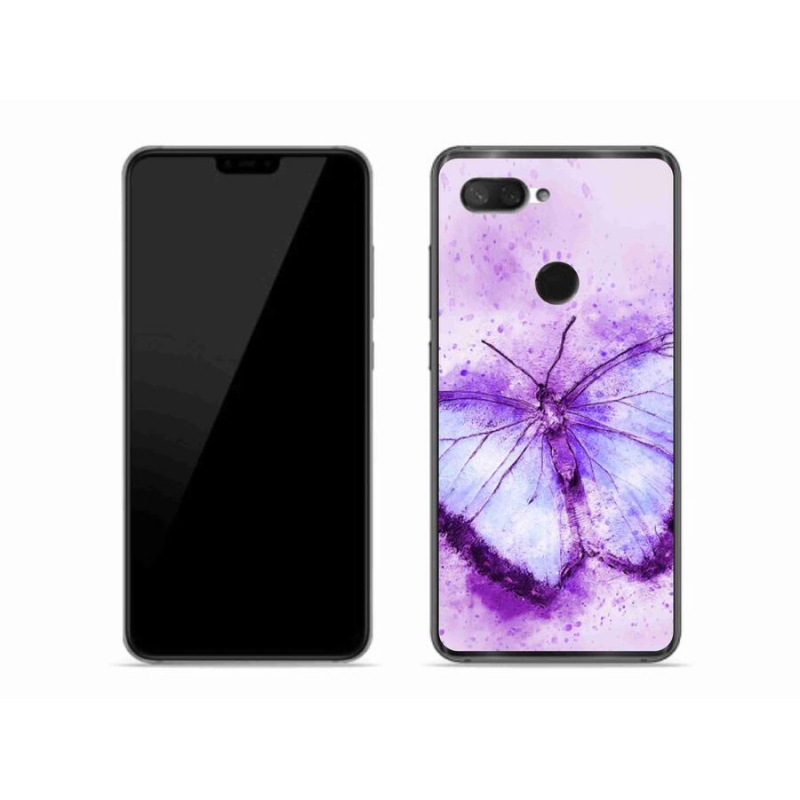 Gél borítás mmCase a Xiaomi Mi 8 Lite készülékhez - lila pillangó