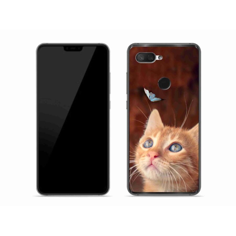 Gél borítás mmCase a Xiaomi Mi 8 Lite-hoz - pillangó és cica
