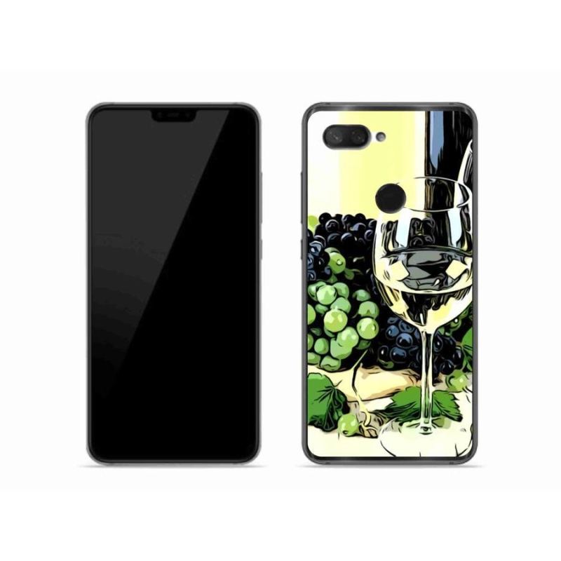 Gél borítás mmCase a Xiaomi Mi 8 Lite számára - pohár bor