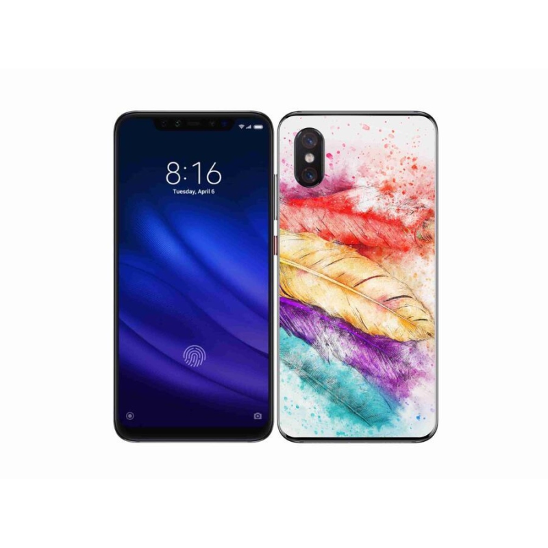Zselés borítás mmCase a Xiaomi Mi 8 Pro számára - színes tollak