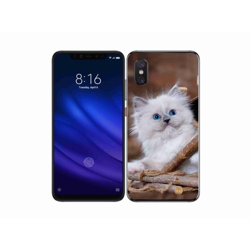 Gél borítás mmCase a Xiaomi Mi 8 Pro készülékhez - fehér cica
