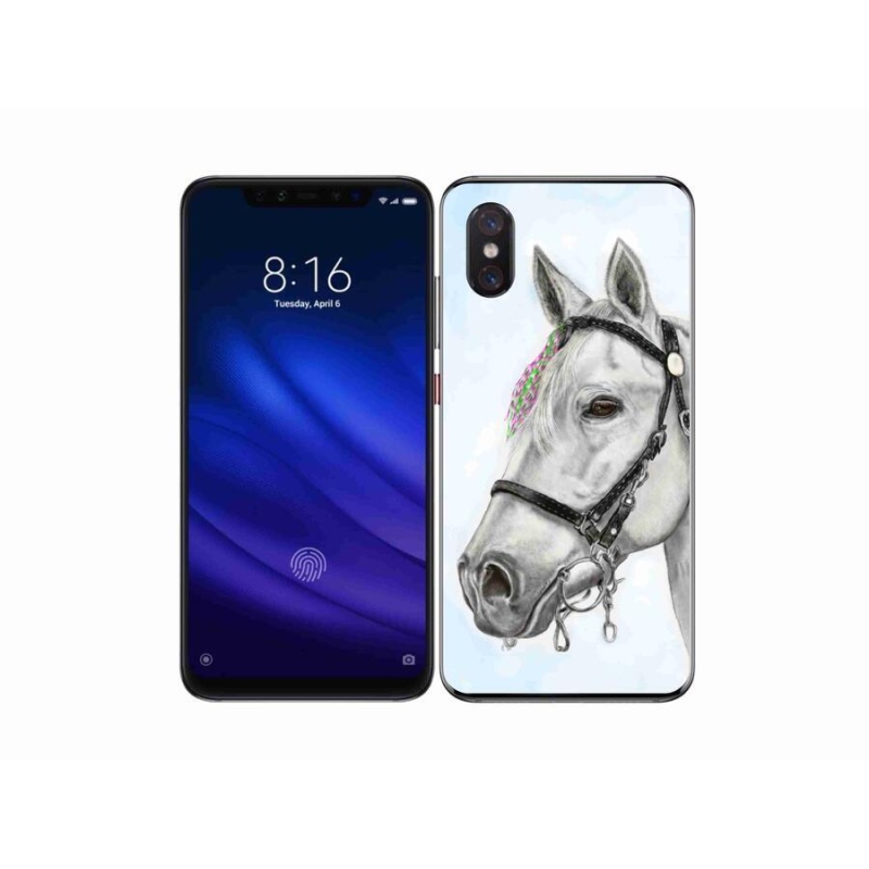 Gél borítás mmCase a Xiaomi Mi 8 Pro-hoz - fehér ló 1