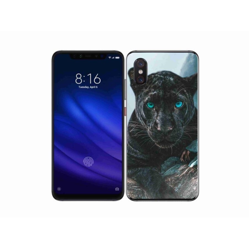 Gél borítás mmCase a Xiaomi Mi 8 Pro-hoz - fekete párduc