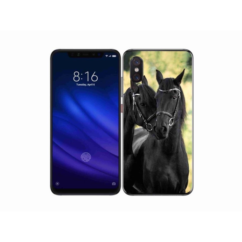 Gél borítás mmCase a Xiaomi Mi 8 Pro számára - két fekete ló