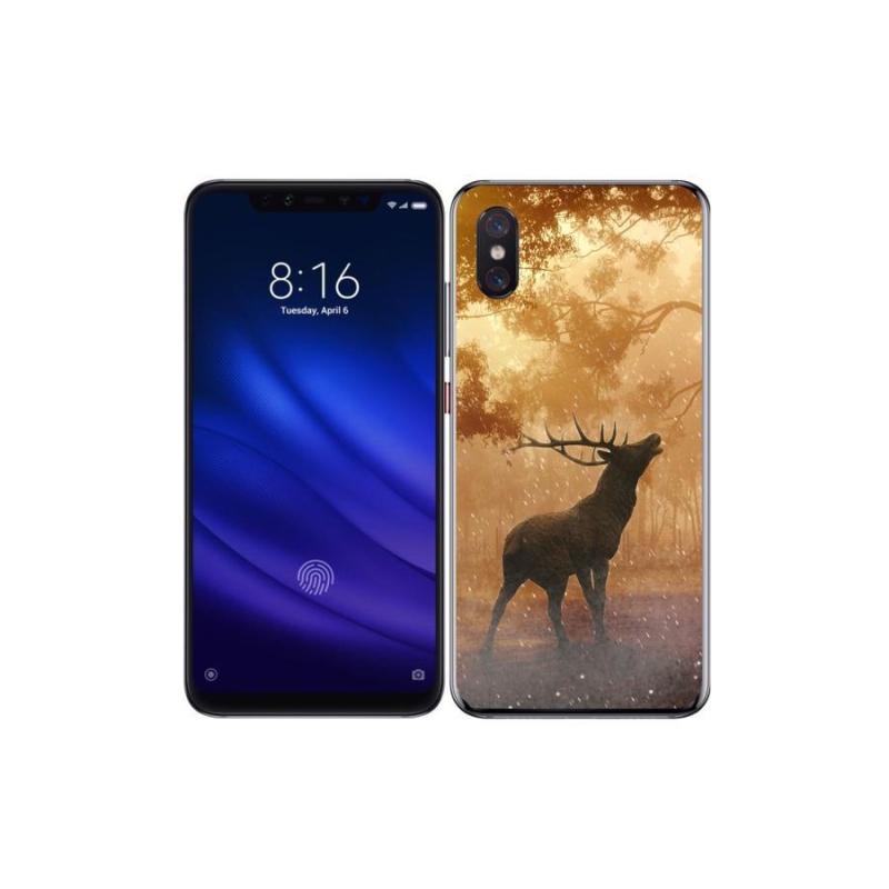Zselés borítás mmCase a Xiaomi Mi 8 Pro számára - szarvas a vadászaton