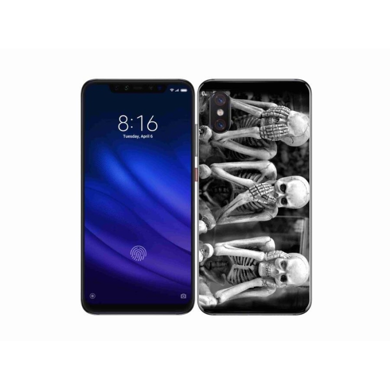 Gél borítás mmCase a Xiaomi Mi 8 Pro számára - csontvázak