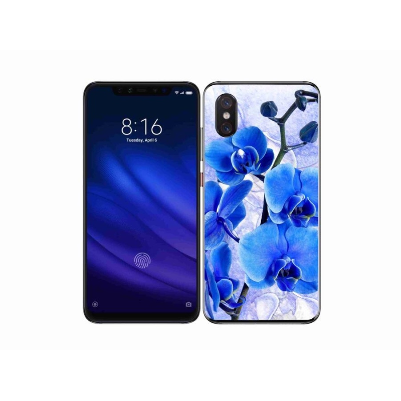 Gél borítás mmCase a Xiaomi Mi 8 Pro készülékhez - kék virágok