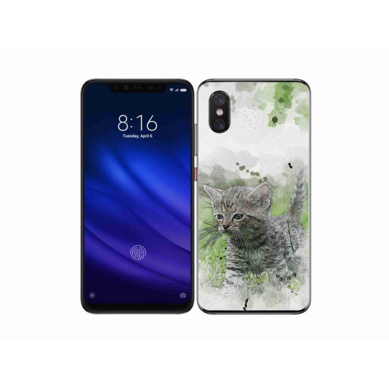 Gél borítás mmCase a Xiaomi Mi 8 Pro számára - aranyos cica 1