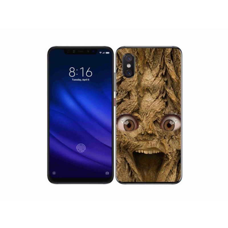 Gél borítás mmCase a Xiaomi Mi 8 Pro számára - vidám fa szemekkel