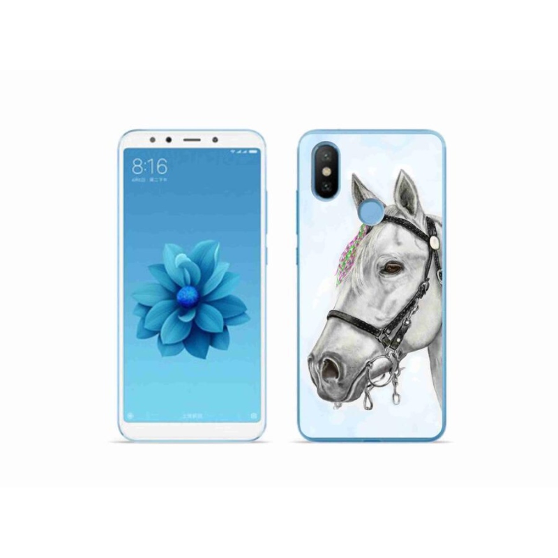 Gél borítás mmCase a Xiaomi Mi A2-hez - fehér ló 1