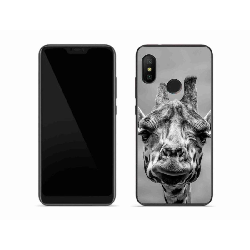 Zselés borítás mmCase a Xiaomi Mi A2 Lite készülékhez - fekete-fehér zsiráf