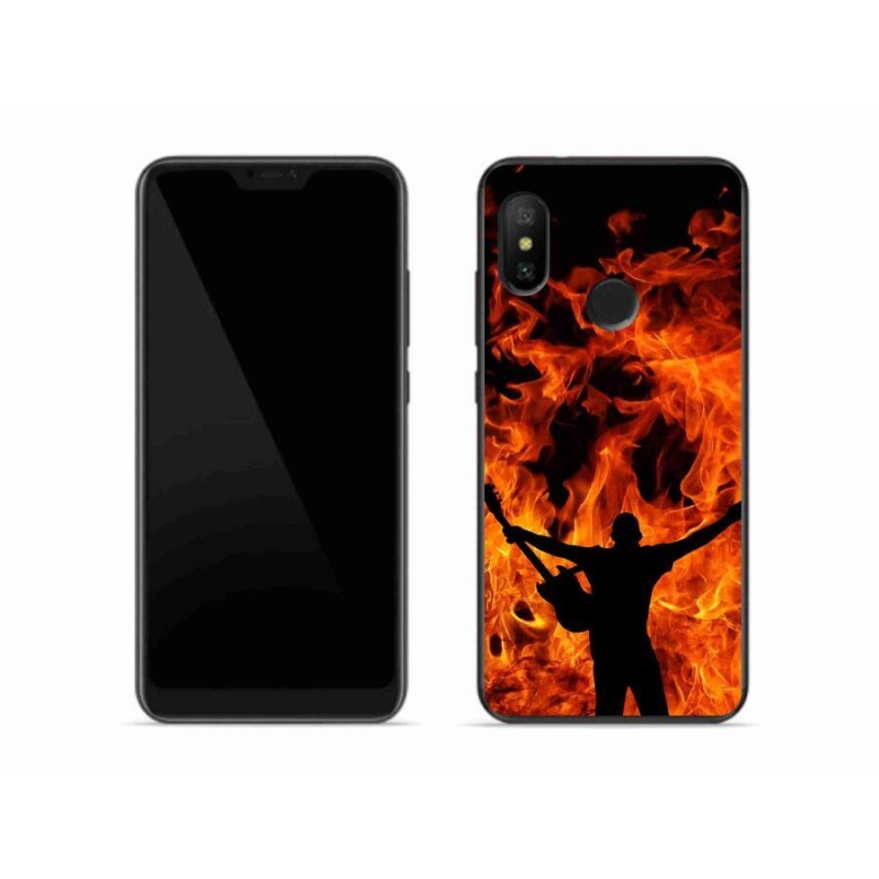 Gél borító mmCase a Xiaomi Mi A2 Lite számára - zenész és tűz